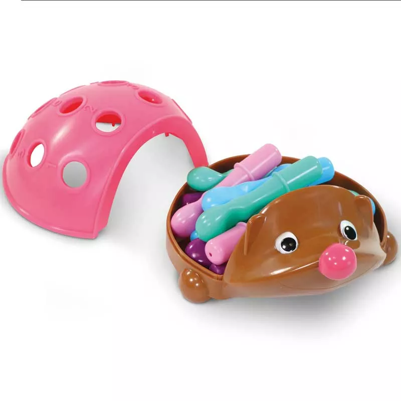 Baby toy for fine motor skills - Spike the Hedgehog - pink