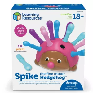 Baby toy for fine motor skills - Spike the Hedgehog - pink