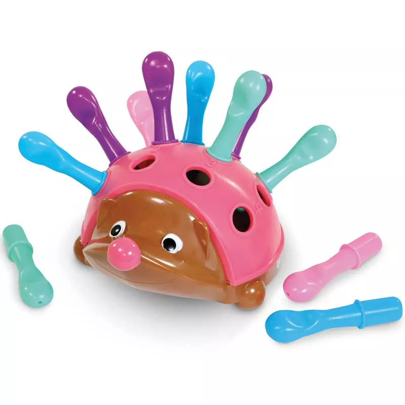 Baby toy for fine motor skills - Spike the Hedgehog - pink