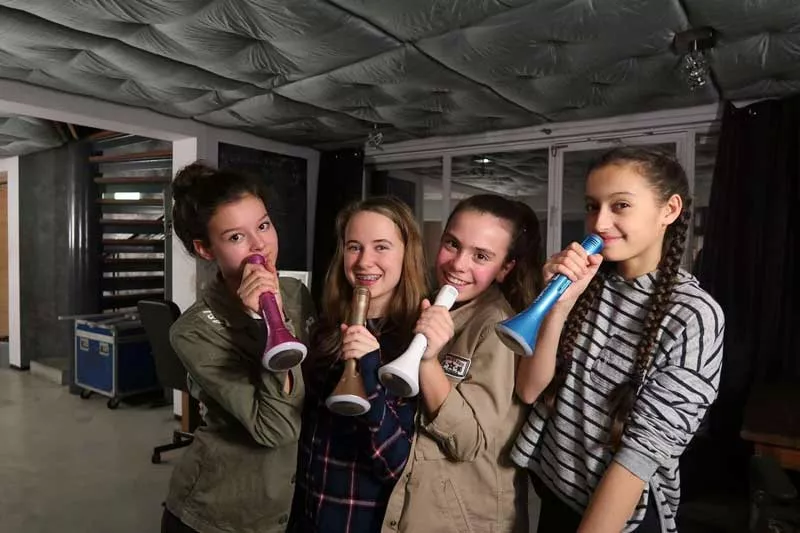 Детски Bluetooth микрофон с LED светлини и тонколона