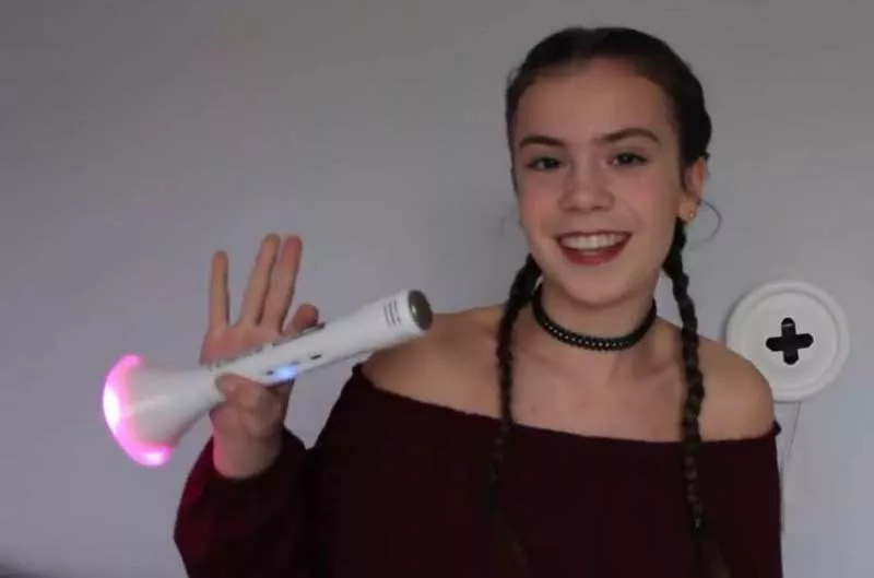 Детски Bluetooth микрофон с LED светлини и тонколона