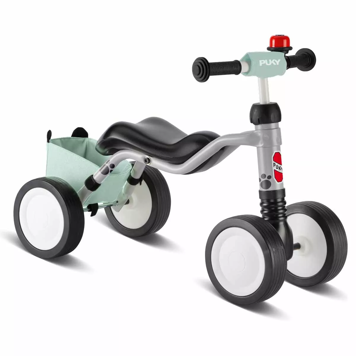 Four-wheeler Pukylino Bundle, light gray-turquoise.