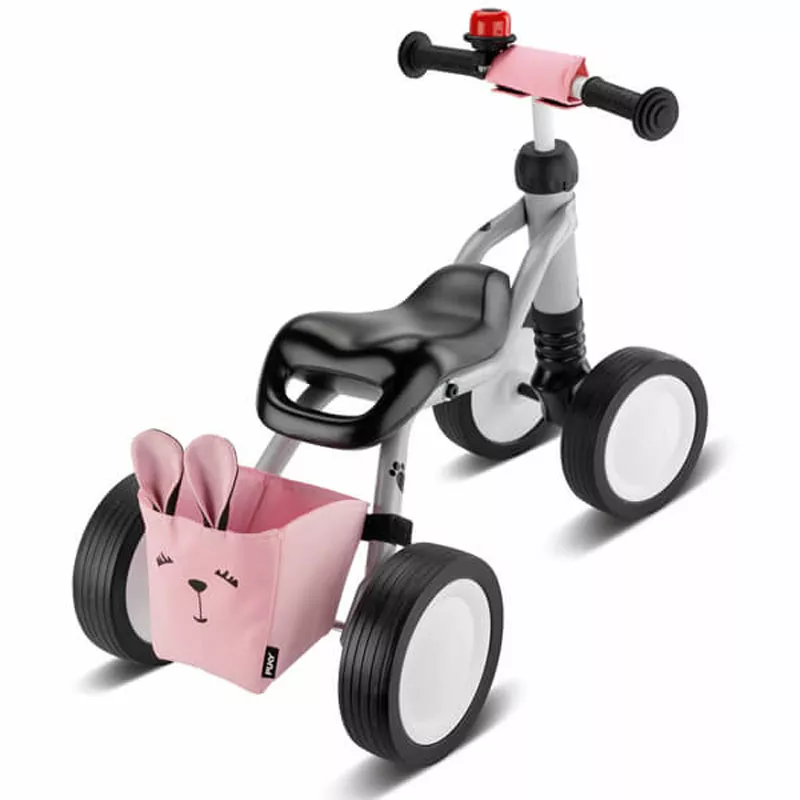 Four-wheeler for kids PUKY Wutsch Bundle, grey-pink