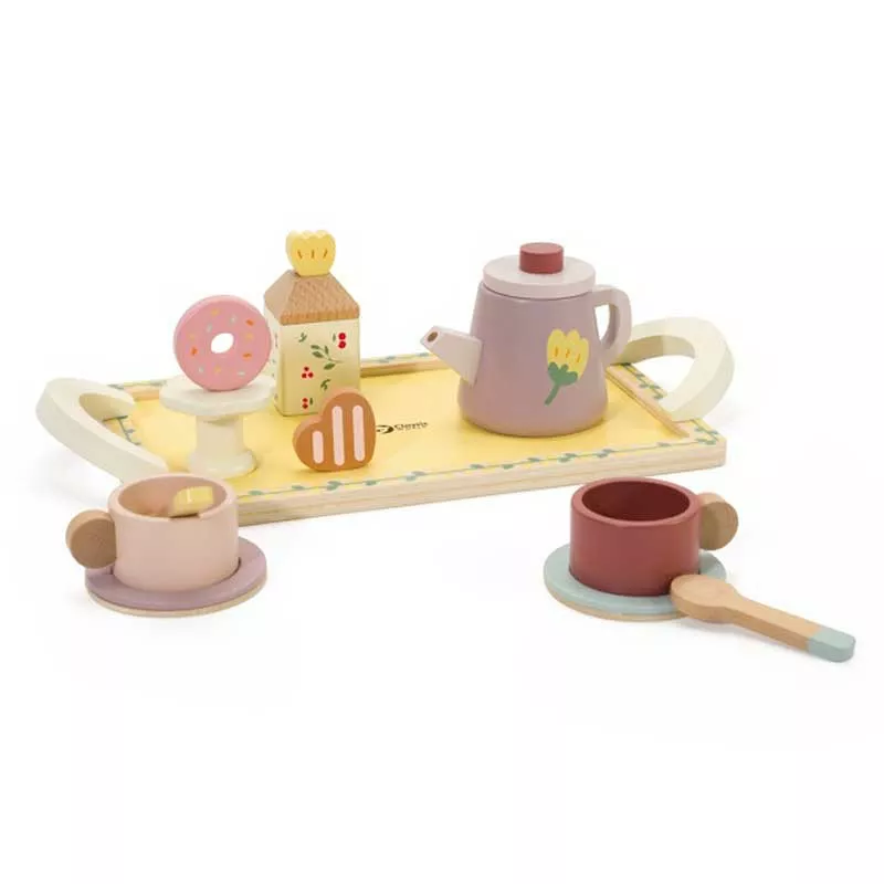 Wooden children's tea set