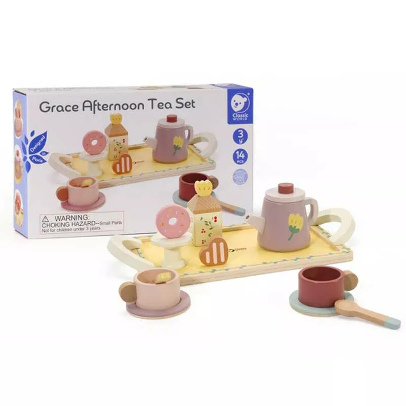 Wooden children's tea set