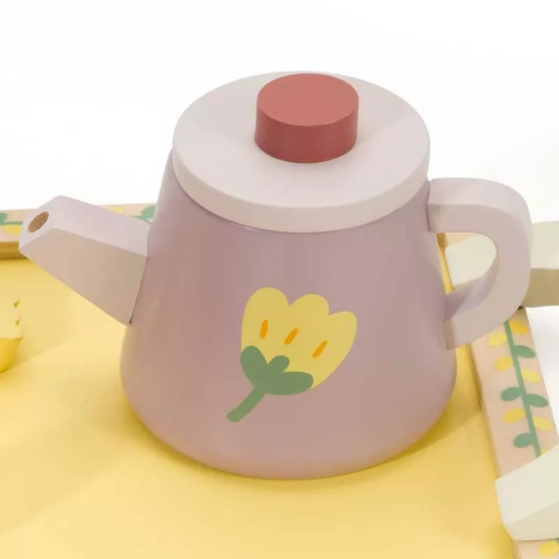 Wooden children's tea set