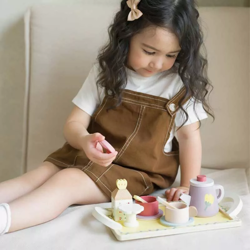 Wooden children's tea set