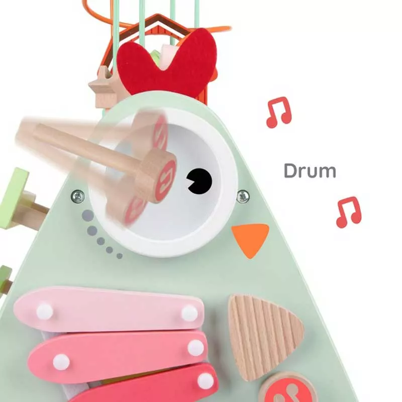 Wooden educational cube - Rooster