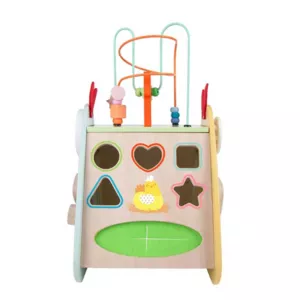 Wooden educational cube - Rooster