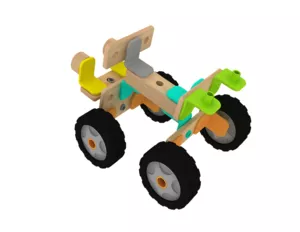 Wooden construction set for children - 218 pieces