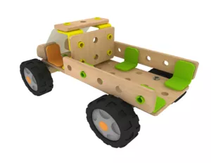 Wooden construction set for children - 218 pieces