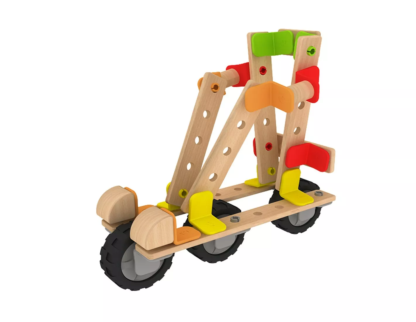 Wooden construction set for children - 218 pieces