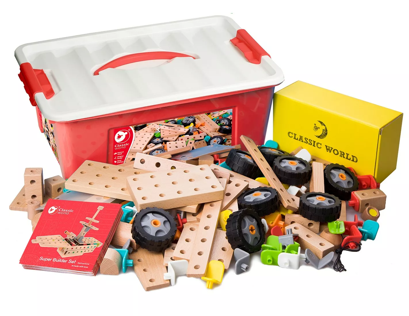 Wooden construction set for children - 218 pieces
