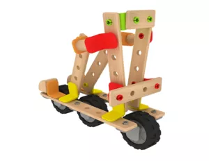 Wooden construction set for children - 218 pieces