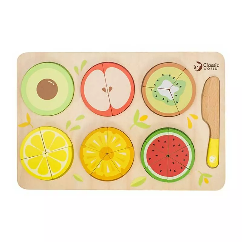 Wooden puzzle for cutting - Fruits