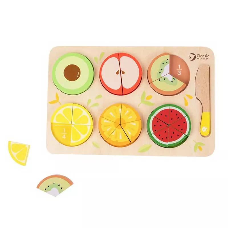 Wooden puzzle for cutting - Fruits