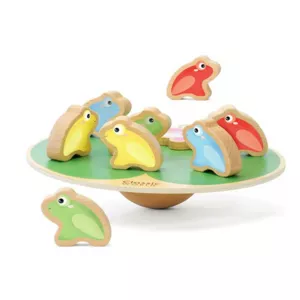 Wooden child's game for balance - Water lily with frogs