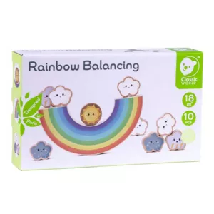 Wooden balancing game - rainbow color