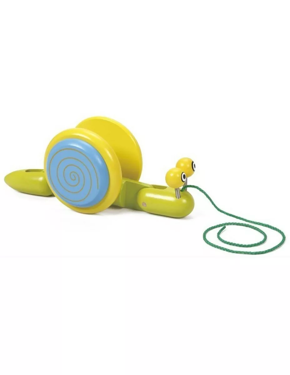 Wooden toy - pull snail