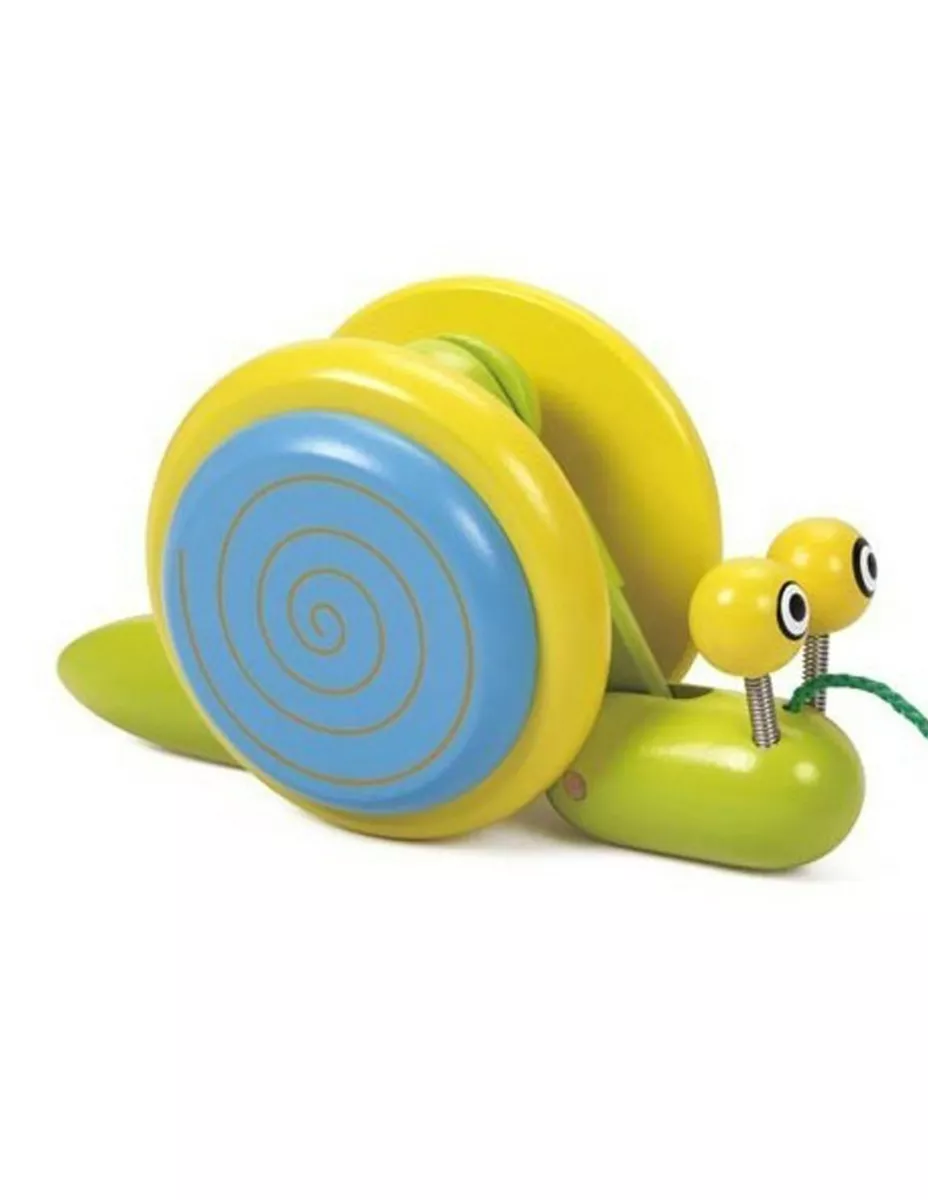 Wooden toy - pull snail