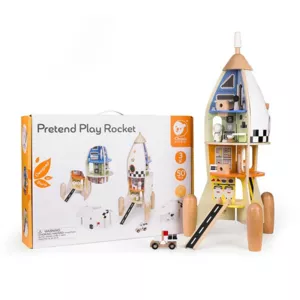 Wooden toy with activities - Space rocket