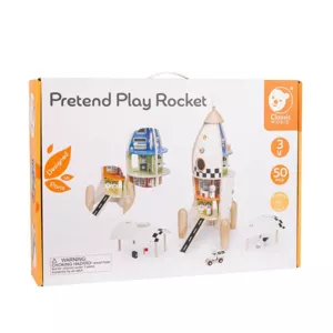 Wooden toy with activities - Space rocket