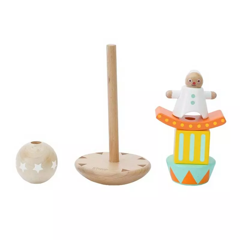 Wooden toy for balance and coordination - The Happy Clown