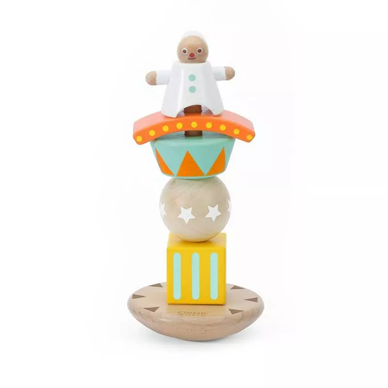 Wooden toy for balance and coordination - The Happy Clown