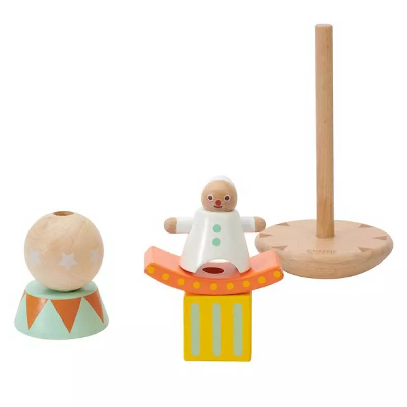 Wooden toy for balance and coordination - The Happy Clown