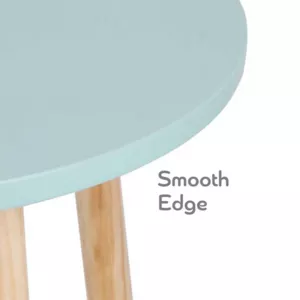 Wooden table for a children's room in pastel blue color