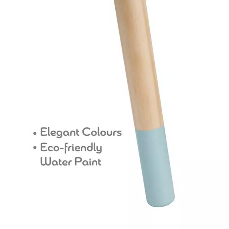 Wooden table for a children's room in pastel blue color