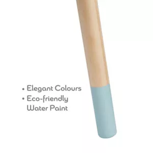 Wooden table for a children's room in pastel blue color