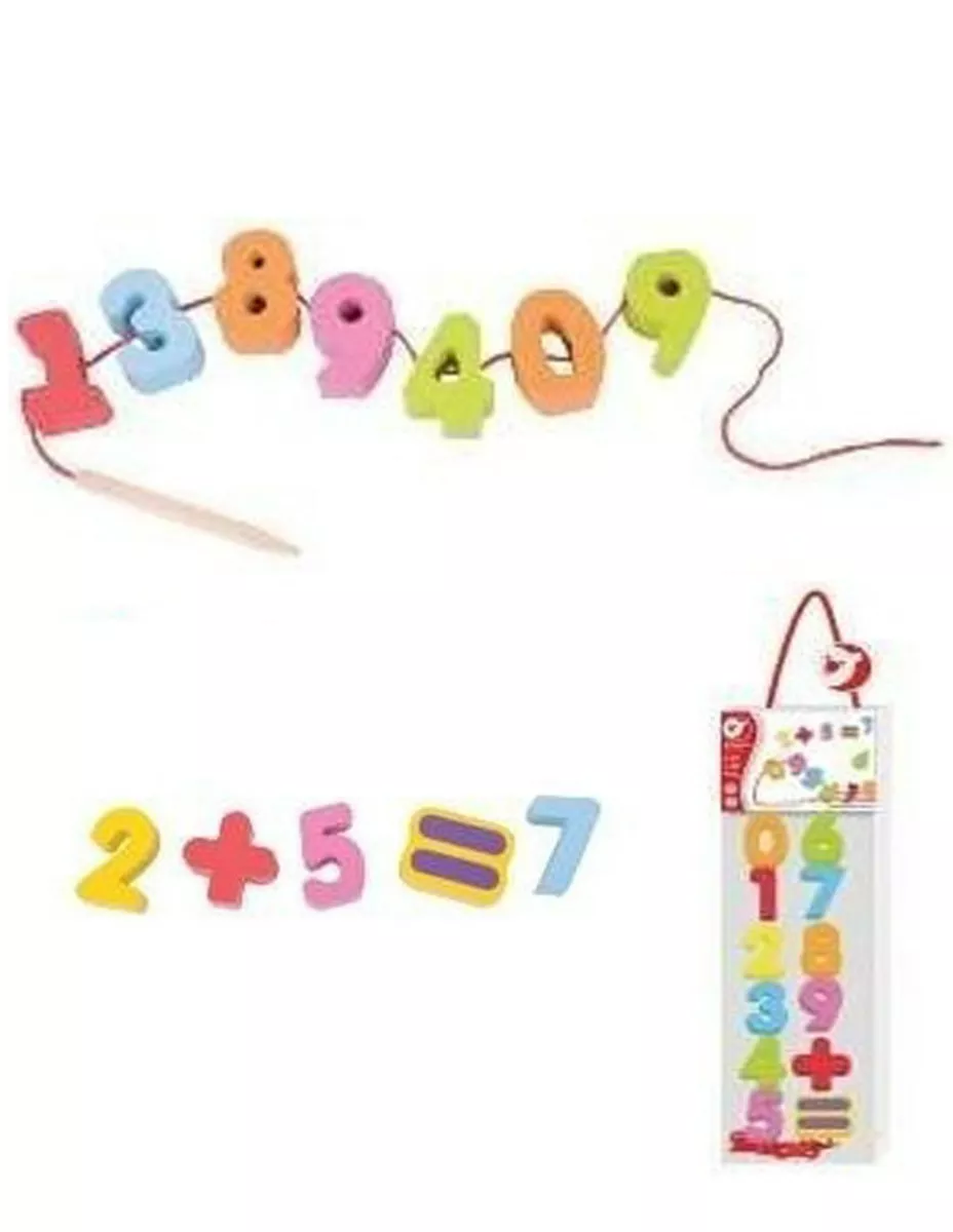 Wooden educational game with Numbers for counting