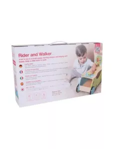 Wooden walker for pushing and riding