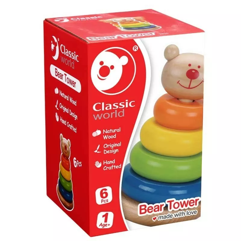 Wooden stacking rings - baby toy