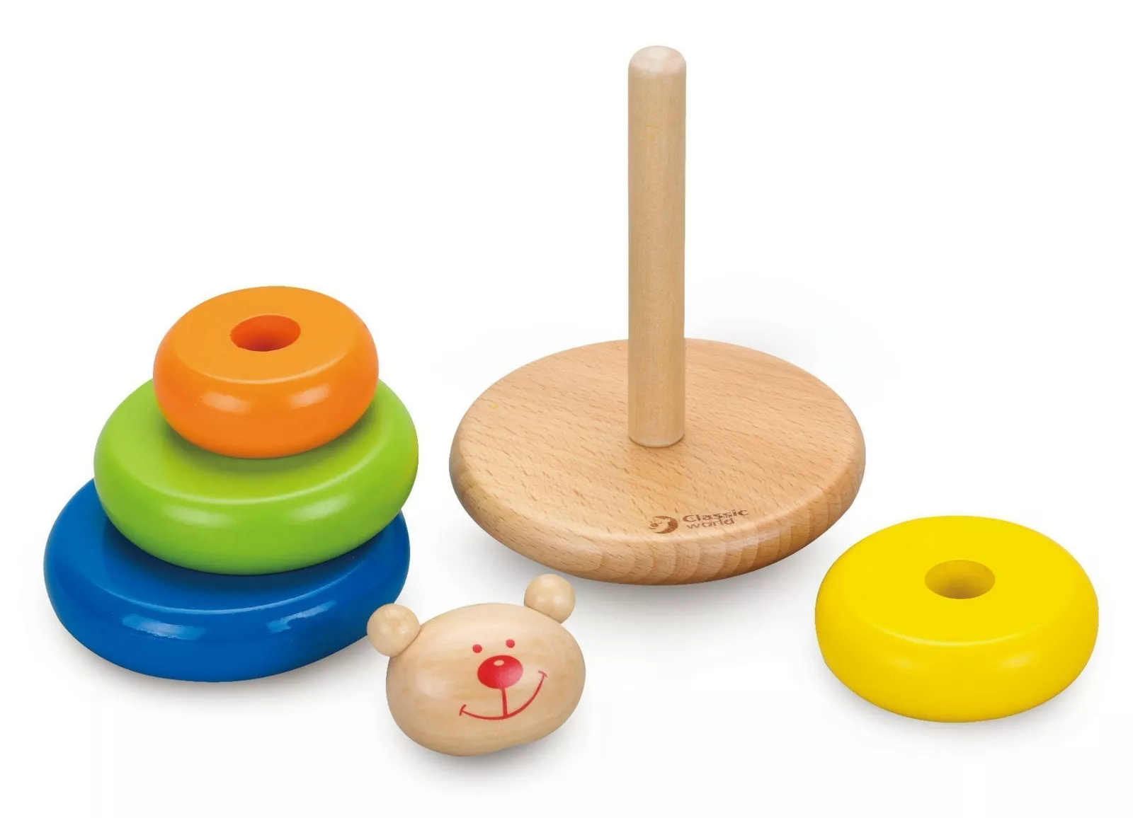 Wooden stacking rings - baby toy