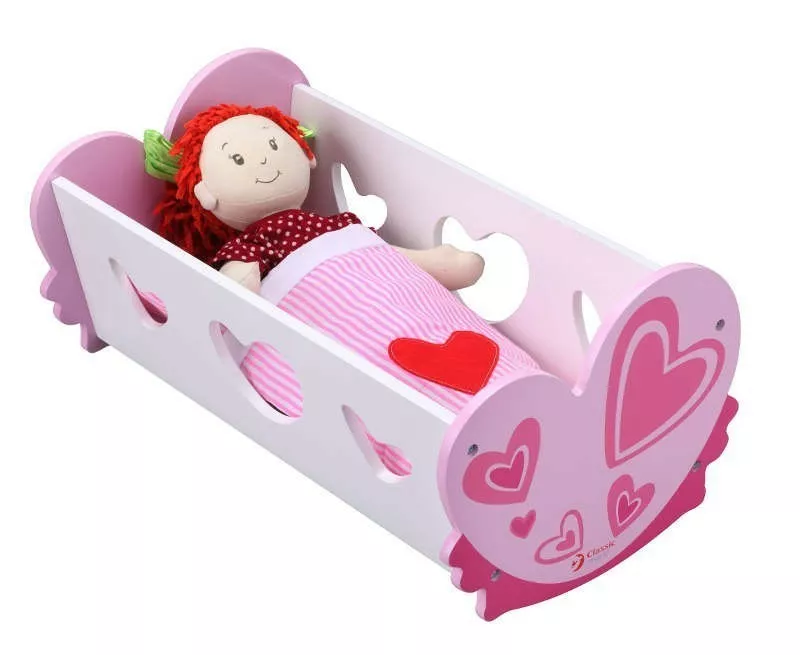 Wooden doll bed