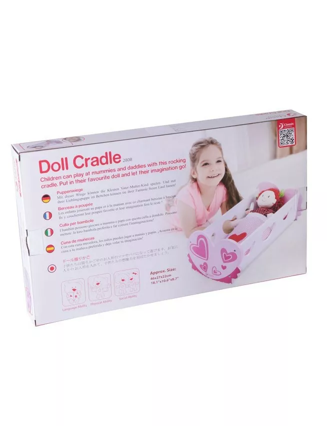 Wooden doll bed