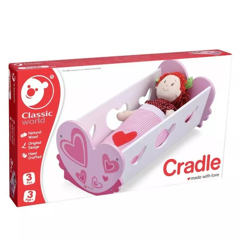 Wooden doll bed