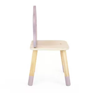 Wooden children's chair with backrest - Flowers