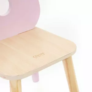 Wooden children's chair with backrest - Flowers