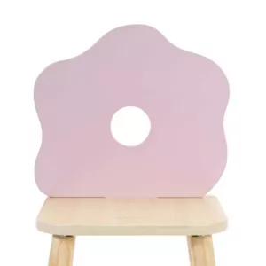 Wooden children's chair with backrest - Flowers