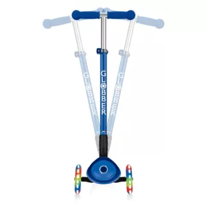 Children's foldable scooter with light-up wheels PRIMO FOLDABLE PLUS LIGHTS - dark blue