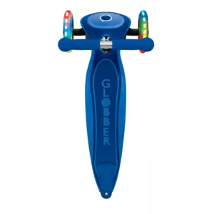 Children's foldable scooter with light-up wheels PRIMO FOLDABLE PLUS LIGHTS - dark blue