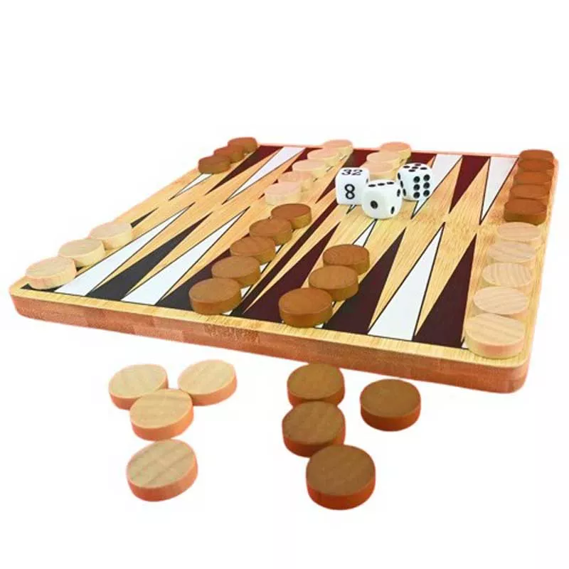 Children's wooden game "Backgammon", 22 cm