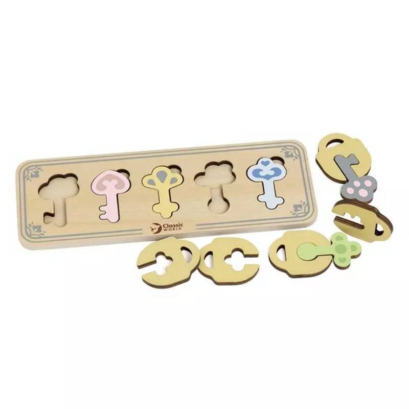 Children's wooden game - The Colorful Keys of the Castle