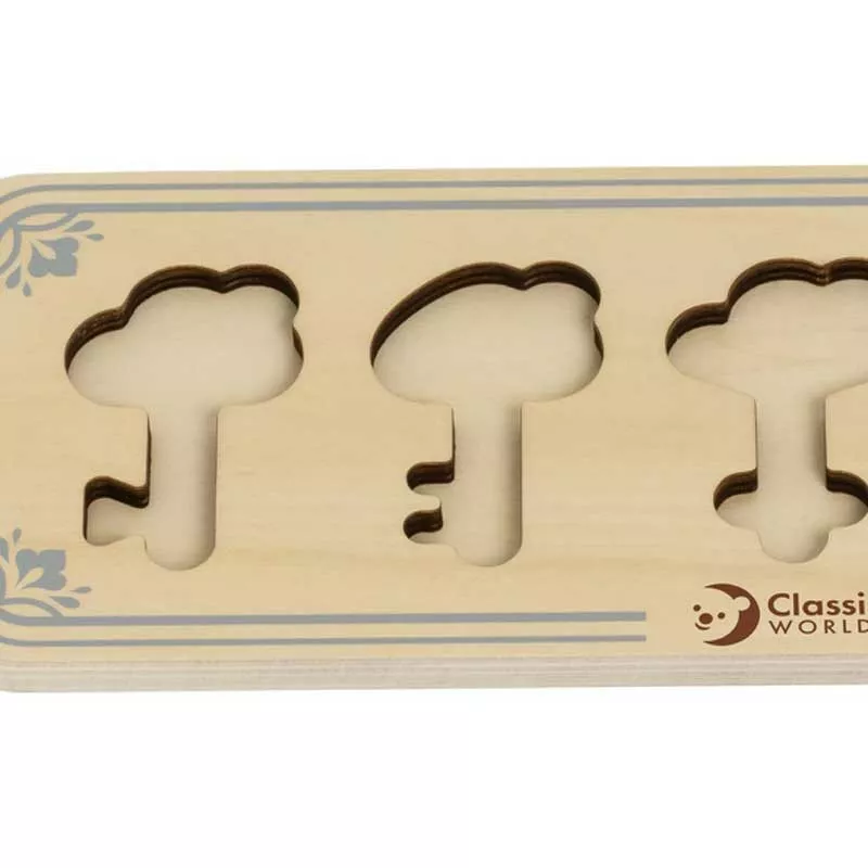 Children's wooden game - The Colorful Keys of the Castle