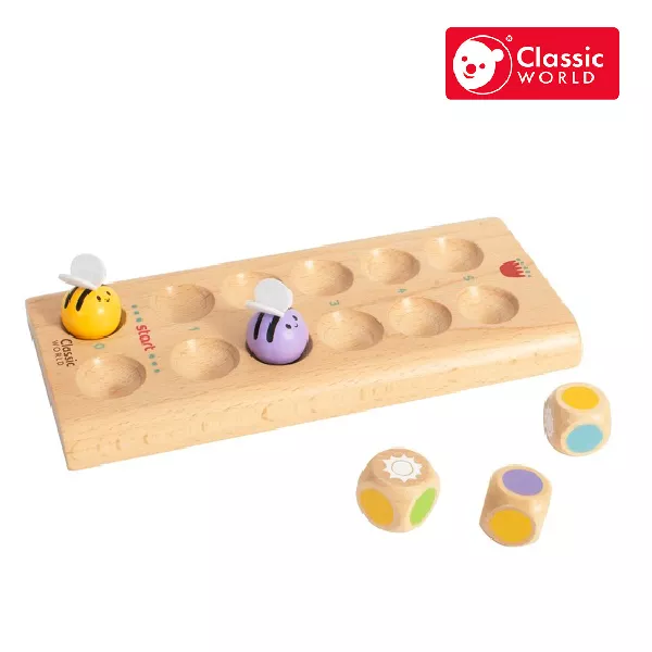 A children's wooden game for fine motor skills - Sweet little bees