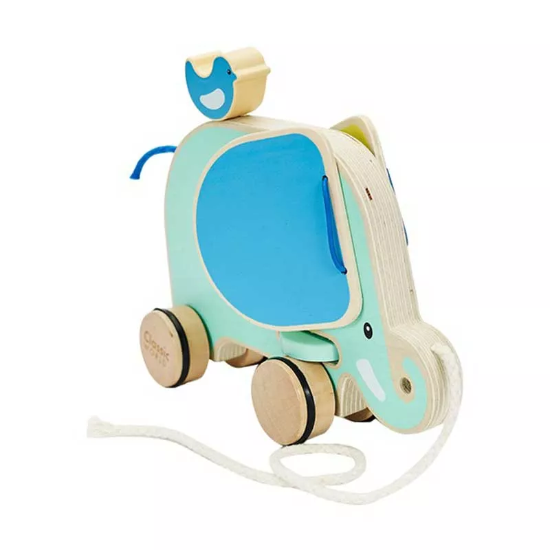 Child's wooden pull toy - Elephant