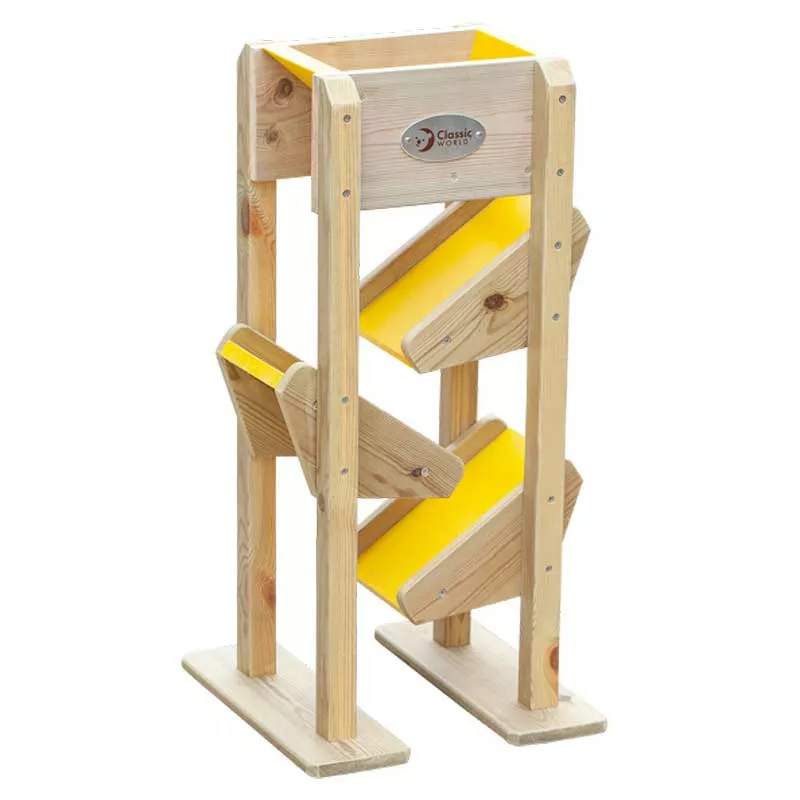 Children's wooden sand tower for playing